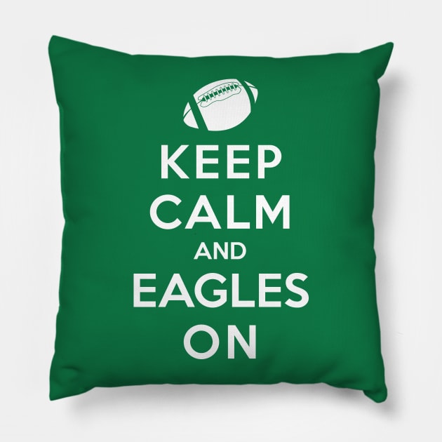 Keep Calm and Eagles On Pillow by jwarren613