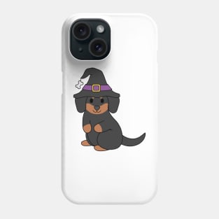 Black Halloween Dachshund Phone Case