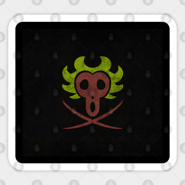 Op 5 Flag Of The Barto Club Jolly Roger One Piece Sticker Teepublic