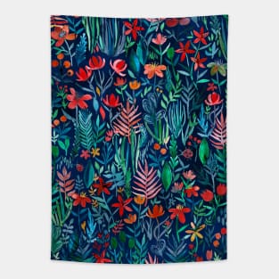 Tropical Ink - a watercolor garden Tapestry