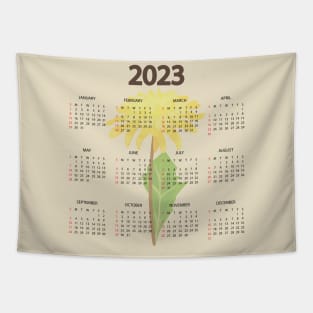 2023 PRINTABLE CALENDAR, 2023 Monthly Planner, floral monthly Calendar, Tapestry