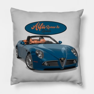 ALFA ROMEO 8C SPIDER Blue Pillow