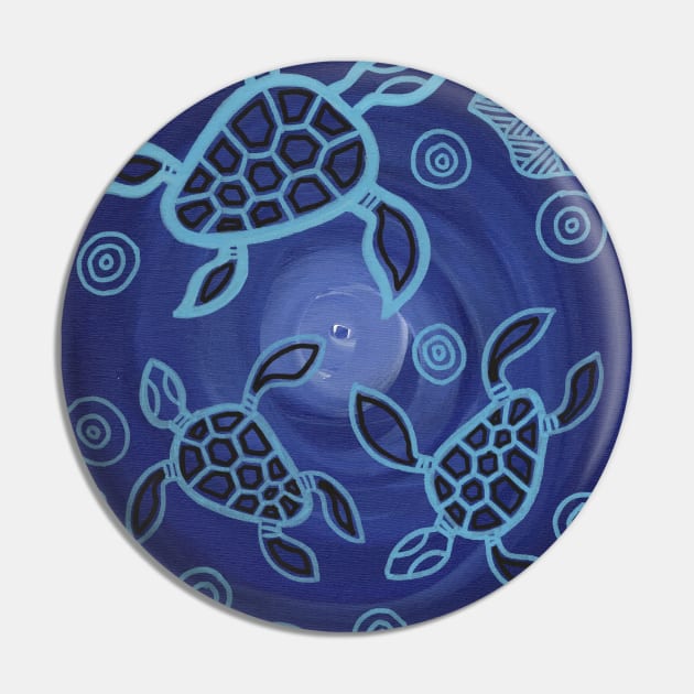 Aboriginal Art - Sea Turtles 3 Pin by hogartharts