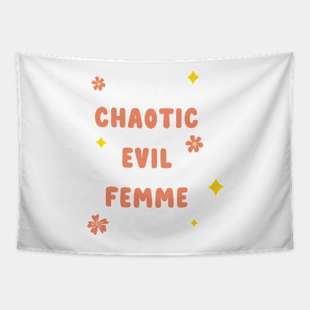 chaotic evil femme Tapestry by goblinbabe