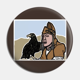 Mongolian Falconer Pin