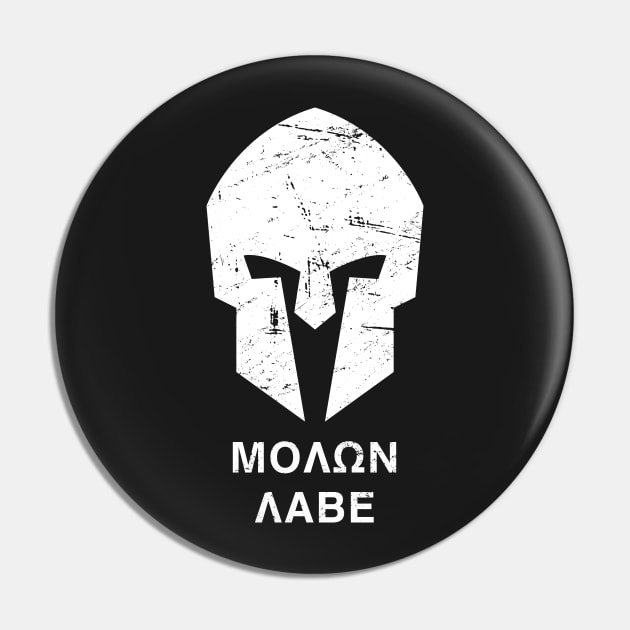 Spartan Helmet - Molon Labe Pin by MeatMan