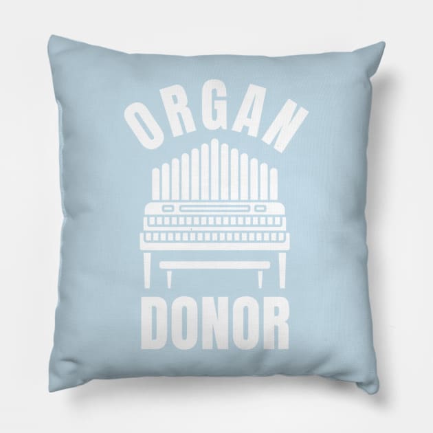 ORGAN DONOR (white) Pillow by Simontology