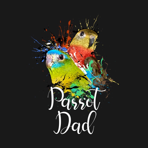 Turquoise Parakeet Parrot Dad Black by BirdNerd