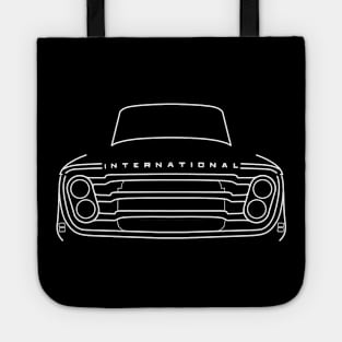 International Harvester AB series 1960s classic truck white outline graphic Tote