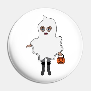 Ghost Halloween Trick or Treat Sticker 2 Pin