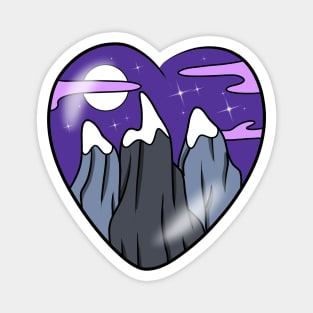 Mountain heart Magnet