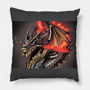 Steampunk Dragon Pillow