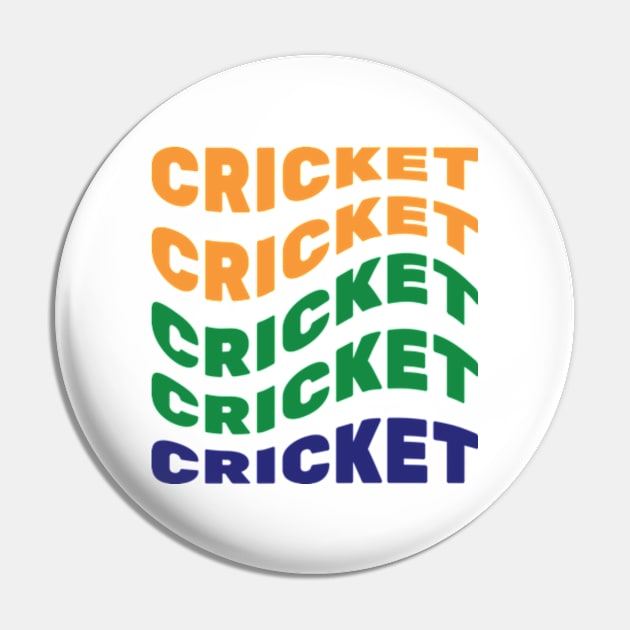 Copy of Cricket, Funny, Wavy, Word Repeat Pin by TeeFusion-Hub