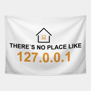 there is no place like 127.0.0.1 black edition Tapestry