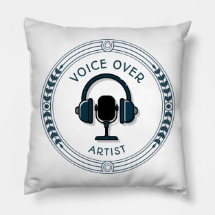 voice Over artists strident logo Pillow