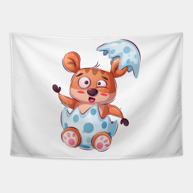 Baby Bear hatching Tapestry by GiftsRepublic