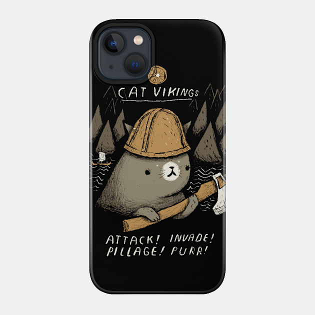 cat vikings - Cat - Phone Case