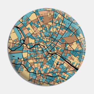 Berlin Map Pattern in Mid Century Pastel Pin