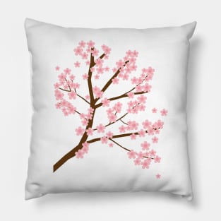 Cute Cherry Blossoms Sakura Pink Flowers Pillow