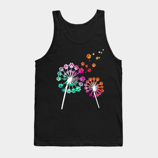 Dog Flower Fly T Shirt Dandelion Dog Paw Flower Dog Floral