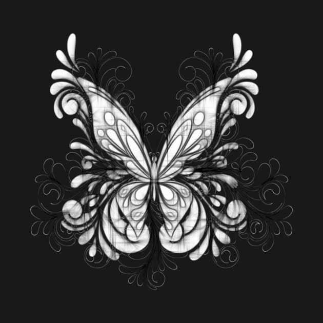 Elegant Butterfly Sketch by AlondraHanley