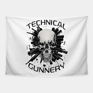 Technical Gunnery Skull Logo Military gift Tapestry