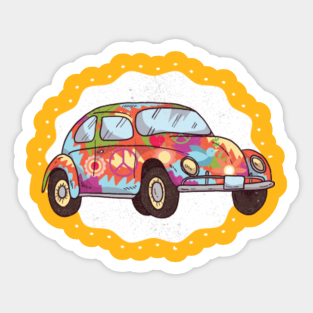 Hippie Car Stickers Teepublic