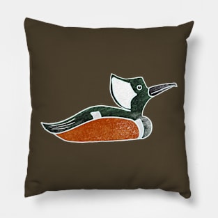 Hooded Merganser Pillow