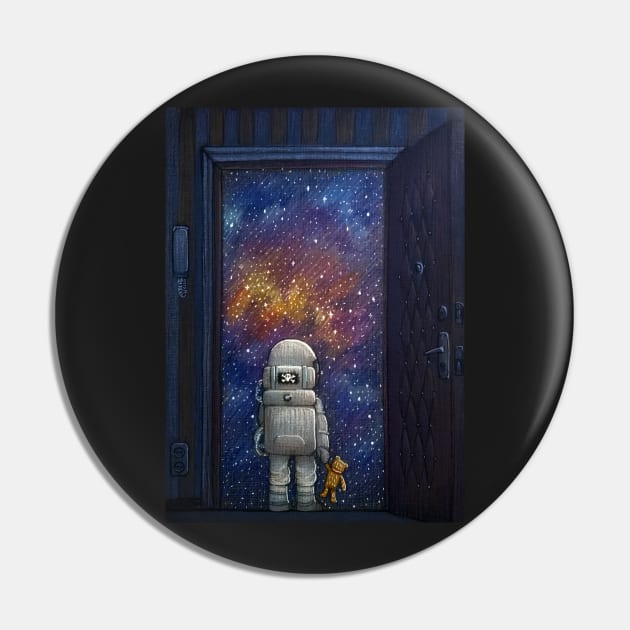 Universe at Your Door Pin by illustore