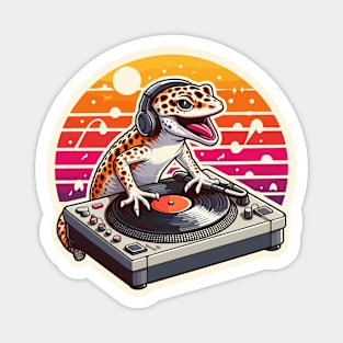 Leopard Gecko DJ Music Magnet