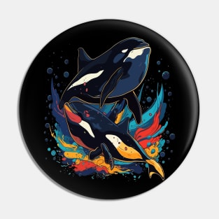 Orca Fathers Day Pin