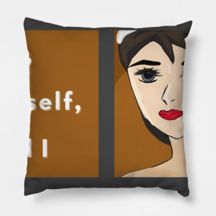 Self portrait of a digital newbie Pillow