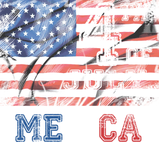 4th of july Murica America American Flag Magnet