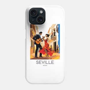 A Pop Art Travel Print of Seville - Spain Phone Case