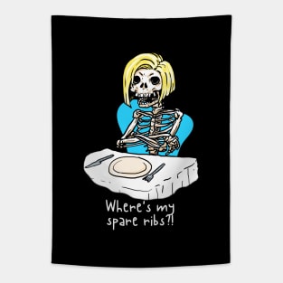 spare ribs skeleton funny Tapestry