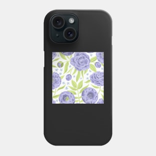 Purple peonies Phone Case