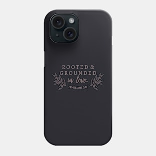 Aesthetic Christian Bible Verse Rooted and Established Phone Case