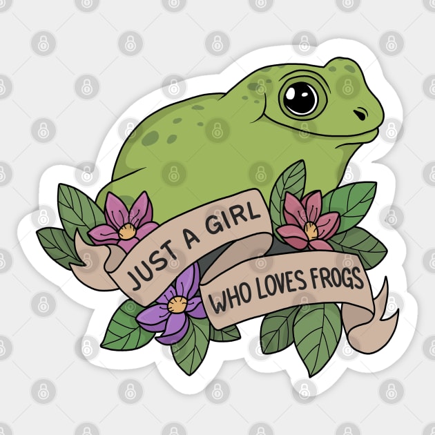 Just A Girl Who Loves Frogs - Frog - Sticker
