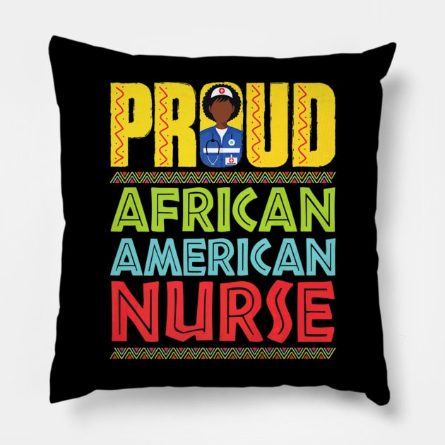 African American Nurse Black Nursing Graduation Pillow by Stick Figure103