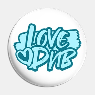 DNB  - Love Heart (Blue) Pin