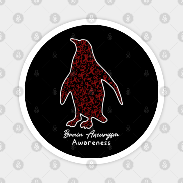 Brain Aneurysm Awareness Penguin Ribbon - Brain Aneurysm ...
