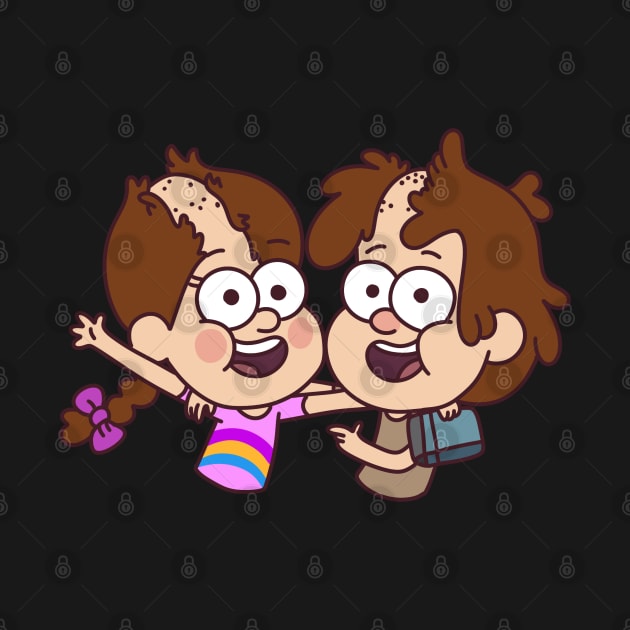 Dipper and Mabel Pines Shave Each Other by VinylPatch