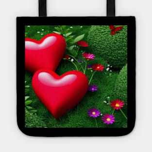 Valentine Wall Art - Reclining with flowers - Unique Valentine Fantasy Planet Landsape - Photo print, canvas, artboard print, Canvas Print and T shirt Tote