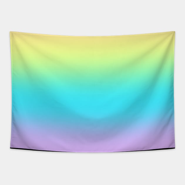 Striped Pastel Rainbow Gradient Tapestry by KelseyLovelle