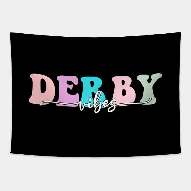 Kentucky Derby Vibes Retro - Funny Derby Kentucky Since Horse Race Vintage Gifts Tapestry by Printofi.com