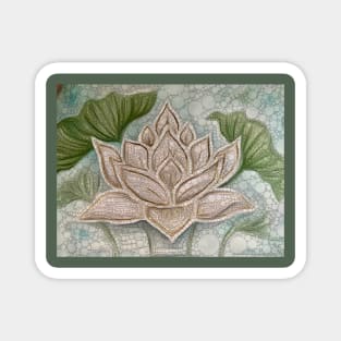 White Lotus Magnet