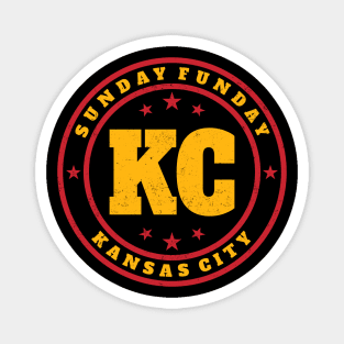 Kansas City - Sunday Funday Vintage Stamp Magnet