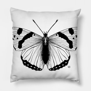 Not so real Butterfly III black-and-white Pillow