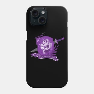 Dog crest, fight for what's right - Purple Phone Case