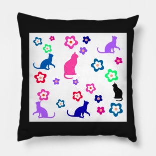 Cats and Flowers -  Gifts Cat Lovers Pillow